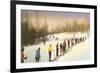 Line of Cross Country Skiers-null-Framed Premium Giclee Print