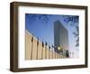 Line of Flags Outside the United Nations Building, Manhattan, New York City, USA-Nigel Francis-Framed Photographic Print