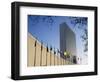 Line of Flags Outside the United Nations Building, Manhattan, New York City, USA-Nigel Francis-Framed Photographic Print