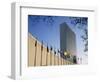 Line of Flags Outside the United Nations Building, Manhattan, New York City, USA-Nigel Francis-Framed Photographic Print