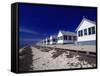 Line of Ocean Front Cottages, Cape Cod-Gary D^ Ercole-Framed Stretched Canvas