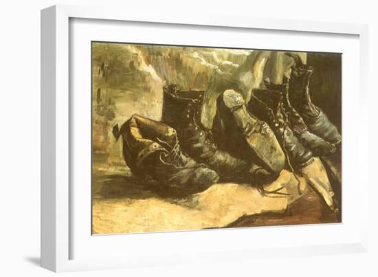 Line of Old Boots, 1886-Vincent van Gogh-Framed Giclee Print