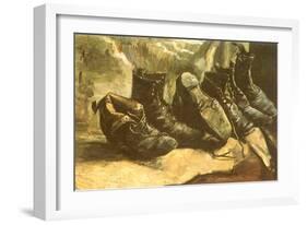 Line of Old Boots, 1886-Vincent van Gogh-Framed Giclee Print