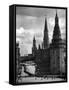 Line of Russians Along Street in Front of the Kremlin-Margaret Bourke-White-Framed Stretched Canvas