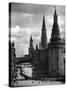 Line of Russians Along Street in Front of the Kremlin-Margaret Bourke-White-Stretched Canvas