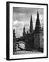 Line of Russians Along Street in Front of the Kremlin-Margaret Bourke-White-Framed Photographic Print