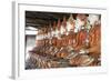 Line of Seated Buddhas at the Maha Bodhi Ta Htaung Monastery, Sagaing Division, Myanmar (Burma)-Annie Owen-Framed Photographic Print