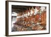 Line of Seated Buddhas at the Maha Bodhi Ta Htaung Monastery, Sagaing Division, Myanmar (Burma)-Annie Owen-Framed Photographic Print