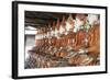 Line of Seated Buddhas at the Maha Bodhi Ta Htaung Monastery, Sagaing Division, Myanmar (Burma)-Annie Owen-Framed Photographic Print