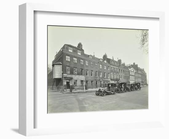 Line of Taxis, Abingdon Street, Westminster, London, 1933-null-Framed Photographic Print