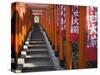 Line of torii gates at Hie Shrine-Jonathan Hicks-Stretched Canvas