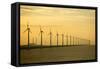 Line of Wind Turbines-Owen Franken-Framed Stretched Canvas