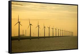 Line of Wind Turbines-Owen Franken-Framed Stretched Canvas