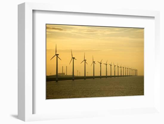 Line of Wind Turbines-Owen Franken-Framed Photographic Print