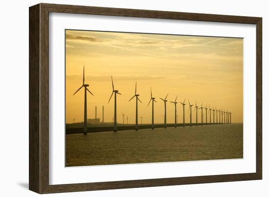 Line of Wind Turbines-Owen Franken-Framed Photographic Print