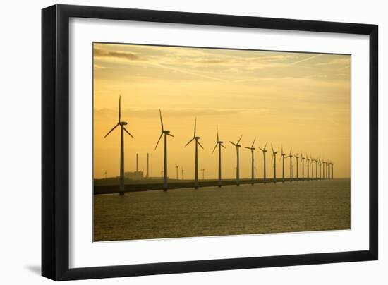 Line of Wind Turbines-Owen Franken-Framed Photographic Print