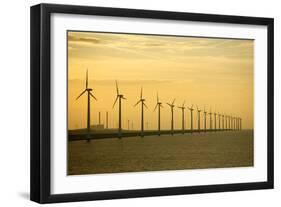 Line of Wind Turbines-Owen Franken-Framed Photographic Print