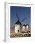 Line of Windmills Above the Village of Consuegra, Ruta De Don Quixote, Castile La Mancha, Spain-Michael Busselle-Framed Photographic Print