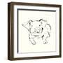 Line Pig II-Chris Paschke-Framed Art Print