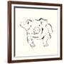 Line Pig II-Chris Paschke-Framed Art Print