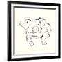 Line Pig II-Chris Paschke-Framed Art Print