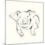 Line Pig II-Chris Paschke-Mounted Art Print