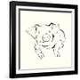 Line Pig II-Chris Paschke-Framed Art Print