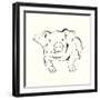 Line Pig II-Chris Paschke-Framed Art Print