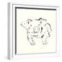 Line Pig II-Chris Paschke-Framed Art Print