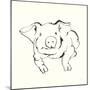 Line Pig II-Chris Paschke-Mounted Art Print