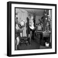 Line Renaud Backstage of the Famous Concert Hall "Le Casino De Paris", January 1962-Roldes-Framed Photographic Print