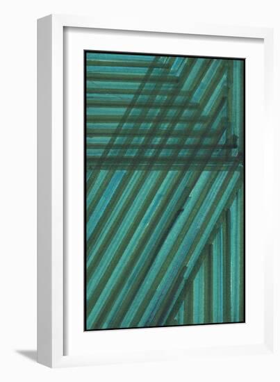 Line Study Blue-Charles McMullen-Framed Art Print