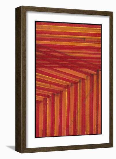 Line Study Orange-Charles McMullen-Framed Art Print