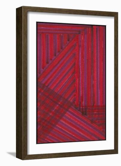 Line Study Red-Charles McMullen-Framed Art Print