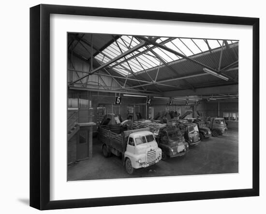 Line Up of 1950S Lorries at Spillers Animal Foods, Gainsborough, Lincolnshire, 1961-Michael Walters-Framed Photographic Print