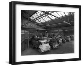 Line Up of 1950S Lorries at Spillers Animal Foods, Gainsborough, Lincolnshire, 1961-Michael Walters-Framed Photographic Print