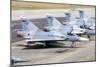 Line-Up of Brazilian Air Force F-2000 Aircraft at Natal Air Force Base, Brazil-Stocktrek Images-Mounted Photographic Print