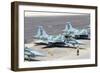 Line-Up of Brazilian Air Force F-5Em at Natal Air Force Base, Brazil-Stocktrek Images-Framed Photographic Print