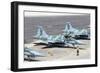 Line-Up of Brazilian Air Force F-5Em at Natal Air Force Base, Brazil-Stocktrek Images-Framed Photographic Print