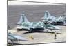 Line-Up of Brazilian Air Force F-5Em at Natal Air Force Base, Brazil-Stocktrek Images-Mounted Photographic Print