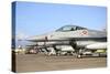 Line-Up of F-16A Mlu of the Royal Danish Air Force at Naval Air Station Sigonella-Stocktrek Images-Stretched Canvas