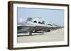 Line-Up of U.S. Air Force F-22A Raptors at Langley Air Force Base, Virginia-Stocktrek Images-Framed Photographic Print