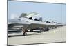 Line-Up of U.S. Air Force F-22A Raptors at Langley Air Force Base, Virginia-Stocktrek Images-Mounted Photographic Print