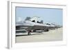 Line-Up of U.S. Air Force F-22A Raptors at Langley Air Force Base, Virginia-Stocktrek Images-Framed Photographic Print