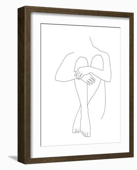 Linear Poetry - Modest-Aurora Bell-Framed Giclee Print