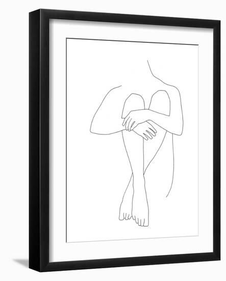 Linear Poetry - Modest-Aurora Bell-Framed Giclee Print