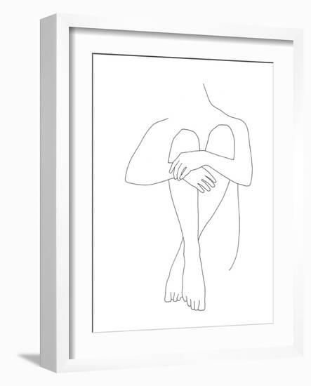 Linear Poetry - Modest-Aurora Bell-Framed Giclee Print