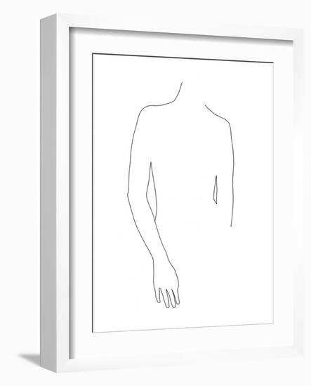 Linear Poetry - Posture-Aurora Bell-Framed Giclee Print