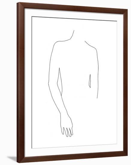 Linear Poetry - Posture-Aurora Bell-Framed Giclee Print