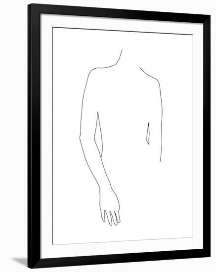 Linear Poetry - Posture-Aurora Bell-Framed Giclee Print